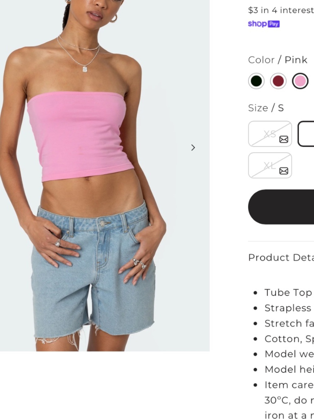 EDIKTED HOT PINK TUBE TOP
